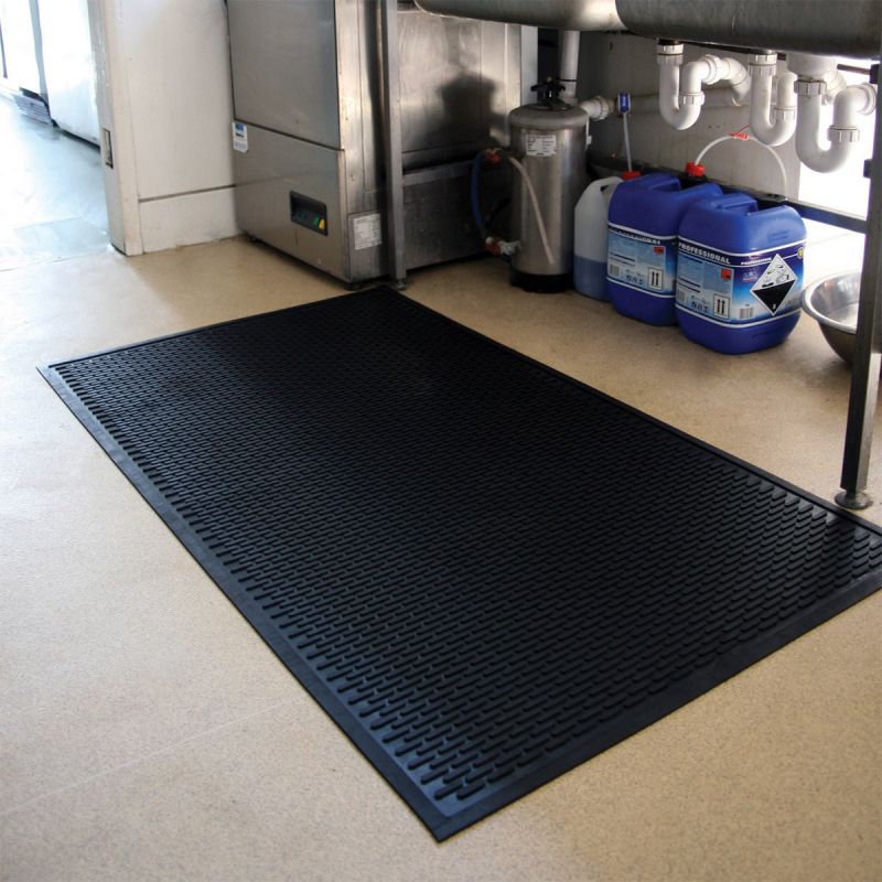 Tapis agroalimentaire | antidérapant à surface crampons - Tapis agroalimentaire  COBA SCRAPE CATERING