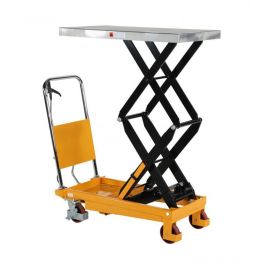 Table élévatrice manuelle double ciseaux | Tables élévatrices