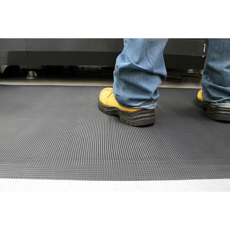 Tapis Anti-fatigue Noir Pronomic 81x51 Cm - Pour Station Debout Prolongée (cuisine, Atelier, Bureau)