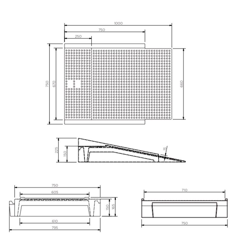 Rampe de montée modulaire pour palette de rétention