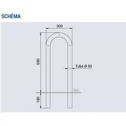 Etrier de protection acier Ø 50 mm