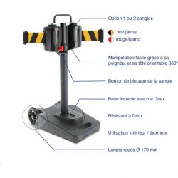 Chariot de délimitation à sangle